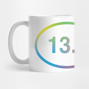 13.1 Miles Half Marathon Running Race Distance Rainbow Mug